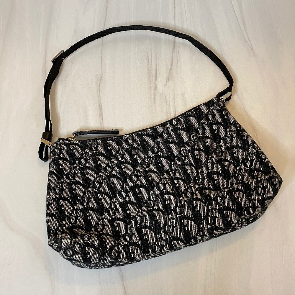 Christian Dior Trotter Pochette Shoulder Bag Canvas